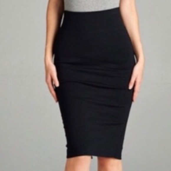 Midi Stretch Pencil Skirt - Picture 2 of 5